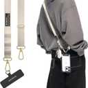 MAGEASY Universal Cell Phone Lanyard Crossbody - Anti-Theft Crossbody Phone Strap for iPhone 16 Pro Max & Most Smartphones, for Men & Women | 20mm (Starlight), 35" to 63"