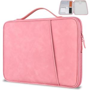 Laptop Case 14 inch, 14 inch Laptop Sleeve for Lenovo, HP, Dell, Acer, Asus Chromebook 14, HP Stream 14, Dell Inspiron 14, Lenovo IdeaPad/ThinkPad 14, ASUS ZenBook 14 Water-Resistant, Pink