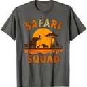 Safari Squad Animal Family Trip Zoo World Kids Boys Girls T-Shirt Size L