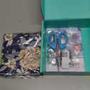 WEBEEDY 50 Sets 5 Styles Button Stud Earring Making Kit Embroidery Flower Covered Button Earring Kit, Earring Posts and Backs DIY Earring Findings for Jewelry Making, Unique Gift for Women