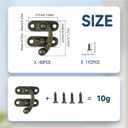 48 Pieces Thickened Solid Hasp Latches Locks Hooks, Antique Vintage Decorative Hasp Latches with Screws for Jewelry Box Wooden Cabinet Door, Cat Door Gate, Zinc Alloy (Bronze-48pieces)