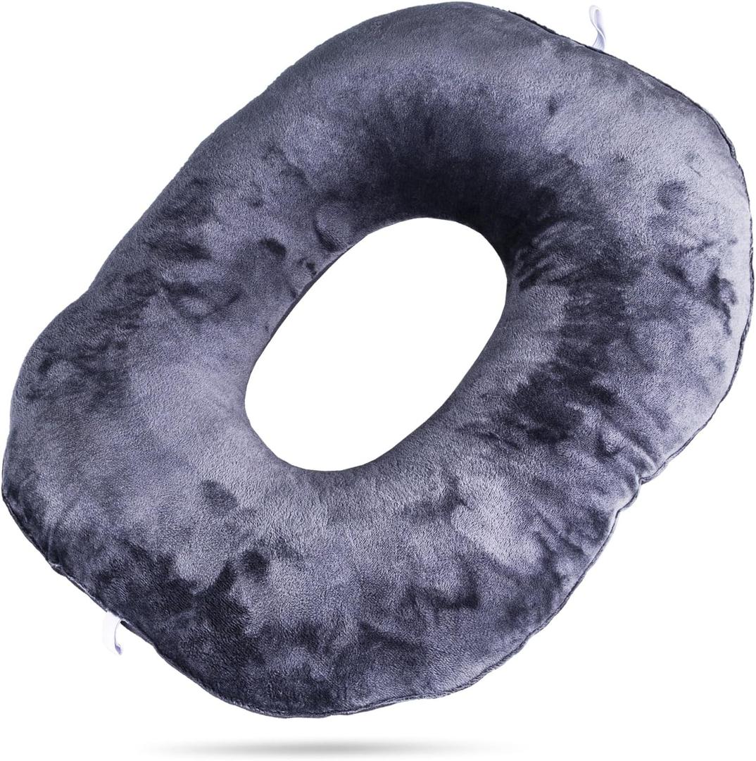 Pillow Tailbone Pain Relief Cushion, Soft Pad for Bed Sores. Anti-Decubitus Pad-Breathable for Hemorrhoids, Prostate and Surgery, Cushion for Office Chair, Long Travel, Car and Home Sofa