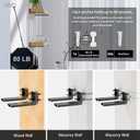 HOZE Heavy Duty Shelf Brackets 6-Inch, 6 Pack, Modern Black Matte Finish, 1/5" Thick Steel, Metal L Brackets, Easy-to-Install, Strong Support for Shelves, Versatile & Stylish (6 Inch - 6 Pack)