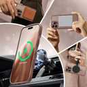 TAURI Magnetic for iPhone 16 Pro Case, Cute Wavy Design [Full Camera Protection] [Compatible with Magsafe] Anti-Slip Translucent Matte Case for iPhone 16 Pro for Women Girls, Desert Brown
