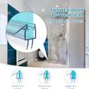 4 Pack Frameless Shower Door Bottom Seal, 1/4 x 39 Clear PVC Shower Seal Strip for 1/4 Inch Glass Shower Door Stop Shower Leaks