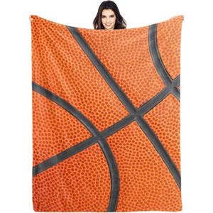 Basketball Blanket Gifts for Boys Girls Baskteball Accesories Gifts for Team Baskteball Gift for Men Baskteball Lover/Player Gifts Super Soft Warm Baskteball Throw Blanket 60"x50"