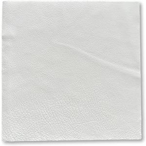 Natural Grain Cow Leathers: 12'' x 12'' Pre-Cut Leather Pieces (White, 1 Piece)