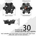 Cozypower 31 Pcs Golf Spikes Set Includes 30 Pcs Golf Cleats Replacement Black Cleats Spanner Metal Thread Screw 6 mm Dia Spike Tool for Lawn Cricket Shoe Player Lover(Black)