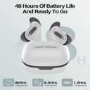 Sleep Earbuds, Mini ANC Wireless Earbuds Bluetooth 5.4 Headphones Deep Bass Stereo, 48H Playtime Ear Buds, 4 ENC Noise Cancelling Mic, In Ear IP7 Waterproof Earphones for Side Sleepers,Touch Control