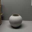 White Ceramic Vase Flower Vase, Big Textured Round Vase for Centerpieces, Kitchen, Living Room, Bedroom Decor Gifts