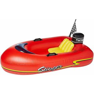 SWIMLINE Inflatable Swimming Pool Float Ride-On Mattress Lounger Raft – Fun Poolside Ride for Crew, Speedboat, Red, 49", 45"/25"/10"