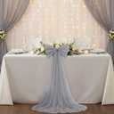 Zeyune Giant Mesh Bow Wedding Decoration Extra Large Bow Coquette Room Decor Hanging Backdrop for Wedding Door Arch Birthday Baby Shower Bachelorette(Silver,55.12 x 25.59 Inch)
