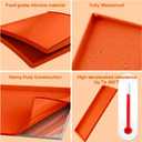 BANGIE 28" Silicone Griddle Mat for Blackstone Accessories - Anti-Warping & UV-Resistant Full-Wrap Cover for 2-Burner Flat Top Grill, Blocks Condensation Rust (Orange)