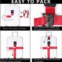 Adjustable TSA Luggage Straps,Cross Suitcase Belts 3-Digit Combination Lock for 20-34" Suitcases,Great Travel Accessory (Black)