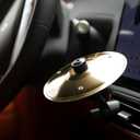 Mini Car Cymbal Air Vent Clip  Universal Car Drum Cymbal Ornament, Fun Musical Car Accessory Gift for Drummers & Music Lovers (Gold)