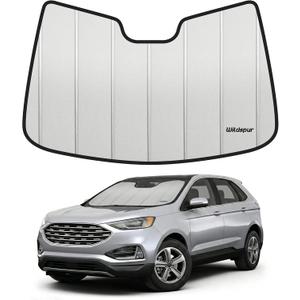 Custom Fit 2015-2024 Edge Windshield Sun Shade for Ford Edge 2015 2016 2017 2018 2019 2020 2021 2022 2023 2024 - Upgraded 6-Layer Triple Laminate Core Front Window Shade with Storage Bag