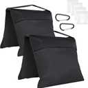 Rindion 2 Pack Sand Bags, Black Sand Bags for Weight, Heavy Duty Sandbags for Umbrella Base, Photography Video Equipment, Light Tripod, Fishing Chair, Sports, Backdrop Stand, Camping, Tent