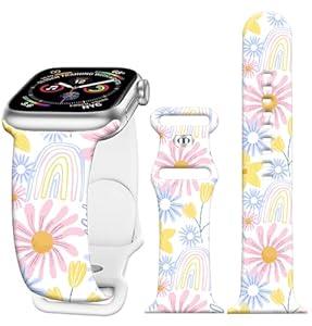 Silicone Watch Bands Compatible with iWatch 38mm 40mm 41mm 42mm 44mm 45mm for Women Men,Replacement Sport Wristbands for iWatch Series 8 7 6 5 4 3 2 1 Silicone Watch Bands Compatible with iWatch 38mm 40mm 41mm 42mm 44mm 45mm for Women Men,Replacement Sport Wristbands for iWatch Series 8 7 6 5 4 3 2 1