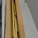 ORSENIGO Industrial Pipe Clothing Rack, Heavy Duty Metal Clothes Rack with Double Rods for Hanging Clothes, Wall Mount Space-Saving Garment Display Rack (Single, Gold)