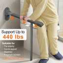 SPECILITE Heavy Duty Toilet Grab Bar, 440lb Support for Elderly & Disabled