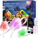 addlon 100FT Permanent Outdoor Lights, Smart RGB+IC LED Lights for House & Outdoor Decor, App & Remote Control, DIY Scene Modes, IP67 Waterproof for Christmas, Holiday, Party, Halloween Decorations