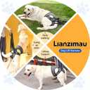 LIANZIMAU Dog Sling for Large Dogs Adjustable Hind Leg Support Lift Harness Senior Canine Mobility Aid Carrier for Back Legs Walking Rehabilitation