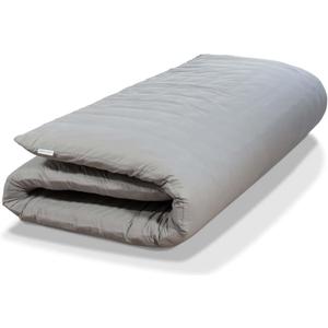 Japanese Futon Floor Mattress - Medium Firm Futon Mattress for Sleeping - Shikibuton - Foldable and Portable Japanese Bed (Grey, Twin)