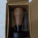 Normcore 53.3mm Espresso Coffee Tamper V4, Spring Loaded Tamper With Titanium PVD Coating Flat Base for Breville Sage 54mm Portafilters, Genuine American Walnut Handle
