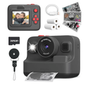 Kids Camera Instant Print, Christmas Birthday Gifts for 3-12 Year Old Boys Girls, 2.4in Screen 1080P Kids Digital Camera Toys for Kids Age 3 4 5 6 7 8 9 10 with 3 Rolls Print Paper 32G Card