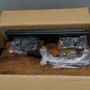 Utility Slim Storage Cart with Wheels, 4-Tier Narrow Rolling Organizer Shelf with Wood Top, Metal Storage Rack and Space-Saving Organizer for Bathroom, Kitchen, Laundry Room, Small Spaces (8.1 inch wide, Black)