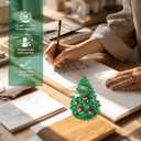 2 x Football Christmas Tree Ornament, Decorative Resin Tree with Merry Christmas Sign, 4.3 x 2.7 inches