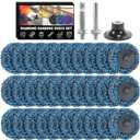33 Pcs Diamond Sanding Discs Set, 2" Quick Change Easy Strip Wheels for Drill Die Grinder Accessories, Paint Remover Tool for Rust, Oxidation, Paint Removal with 1/4" Roll Lock Holder, Blue