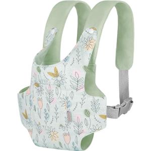 GAGAKU Baby Doll Carrier for Little Girls & Toddlers - Reborn Baby Doll Accessories - Green (Sunflower)