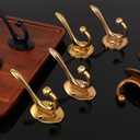 Brushed Gold Heavy Duty Wall Hooks 6 Pack Rustic Coat Hooks for Hanging Coats,Robes,Bags,Hats,Wall Mounted with Includes Two Types of Installation Screws YDLSJ