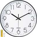 QPEUIM Wall Clock 12 Inch Wall Clocks Non-Ticking Battery Operated with Stereoscopic Dial Ultra-Quiet Movement Quartz for Office Classroom School Home Living Room Bedroom Kitchen
