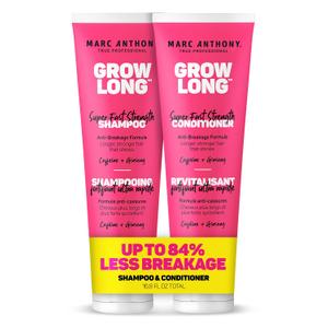 Marc Anthony Shampoo and Conditioner Set, Grow Long Biotin - Anti-Frizz Deep Conditioner For Split Ends & Breakage - Vitamin E, Caffeine & Ginseng for Curly, Dry Hair (8.4 Fl Oz (Pack of 2))