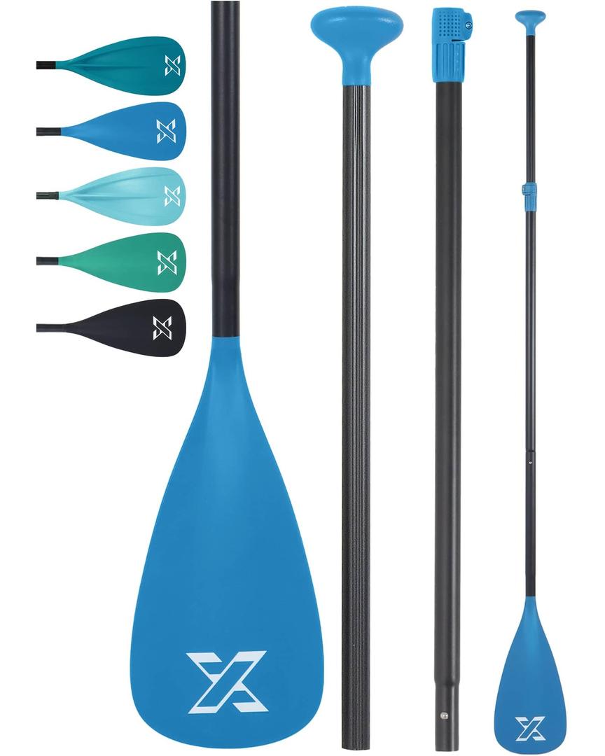ZLX Paddle Board Paddle, 3 or 4 Piece Adjustable SUP Paddle, Detachable Floating Kayak Paddles, Lightweight Oar with Premium Durable Fiber Blade, for Paddleboard, Surfing, Water Sports Enjoyment