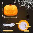 2 x 2pcs Pumpkin Night Light, 5-Color Dimmable LED Lamp with Touch Control and Auto-Switch Modes Nursery Nightlights Decor for Kids, Rechargeable Halloween Lantern Cute Silicone Light for Woman and Kids