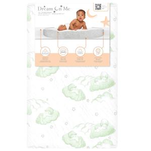 Dream On Me Aster 3" Fiber Portable Mini Crib Mattress, Waterproof Vinyl Cover, Greenguard Gold Certified, Mini Crib Mattress