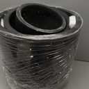 Kante 18",14",10" Dia Concrete Round Planters (Set of 3), Outdoor Indoor Large Planter Pots with Drainage Hole and Rubber Plug for Home Patio Garden, Black