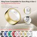 10 Pack Cover Compatible for Oura Ring 4/Gen 3 Heritage/Gen 3 Horizon,(NOT Compatible with Oura 4 Ceramic),Charging Directly,Rugged TPU Elastic Finger Protector for Workout Women Men-Size 9