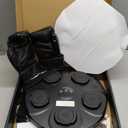 Music Boxing Machine, Interactive Punching Trainer with Boxing Gloves, Large Size Wall Mounted Electronic Boxing Target for Adult Kids, 9 Modes & 9 Speeds (Black)