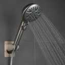 GwernKB Shower Head Holder Strong Adhesive No Drilling Wall Mount Adjustable Handheld Showerhead Bracket for RV Kids Bathroom Shower,Fix Firmly and Use Conveniently (Brushed Nickle, 1)