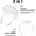 Original Graduation Cap Headband Insert, Secure Your Grad Cap & Preserve Curly, Natural, and All Hairstyles on Graduation Day (Clear)