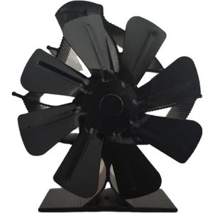 Melede 8-Blade Heat Powered Stove Fan for Wood/Log Burner/Fireplace increases 80% more warm air than 2 blade fan (SMALL)