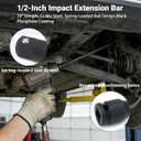 1/2 Inch Drive Extension,24-Inch Length 1/2" Impact Extension Bar,24" Long Socket Wrench Extender,Cr-Mo Steel