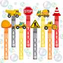 Construction Party Favors,24Pcs Bubble Wands for Kids, 4.25 inches