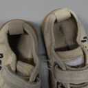 HAPPY NOCNOC Toddler Shoes for Boys & Girls, Canvas Dual Hook and Loops Sneakers with Candy-Colored Sole (8.5 Toddler, Khaki)