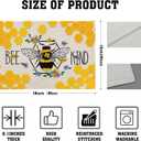 Giwawa Bee Kind Placemats Set of 4-12"x18" Summer Bees Floral Linen Place Mat- Yellow Honeycomb Washable Heat Resistant Table Mats for Kitchen Dining Party Tabletop Picnic Decoration