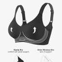 Baetty Jelly Strip Wireless Padded Seamless Bras for Women Full Coverage 5474 (XXL)